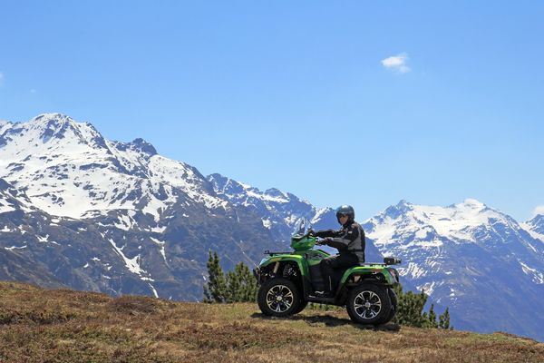 Side x Side navigating rough terrain